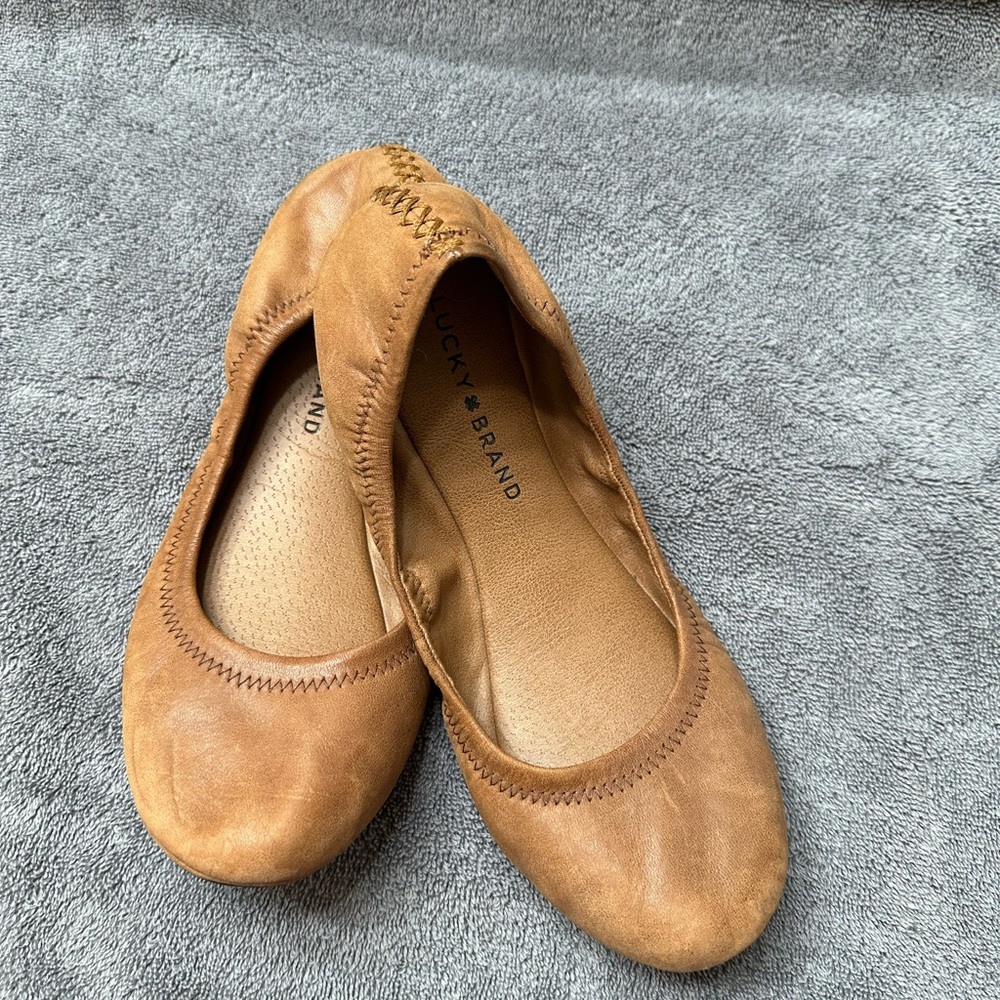 Lucky Brand Women's Brown Leather Flats